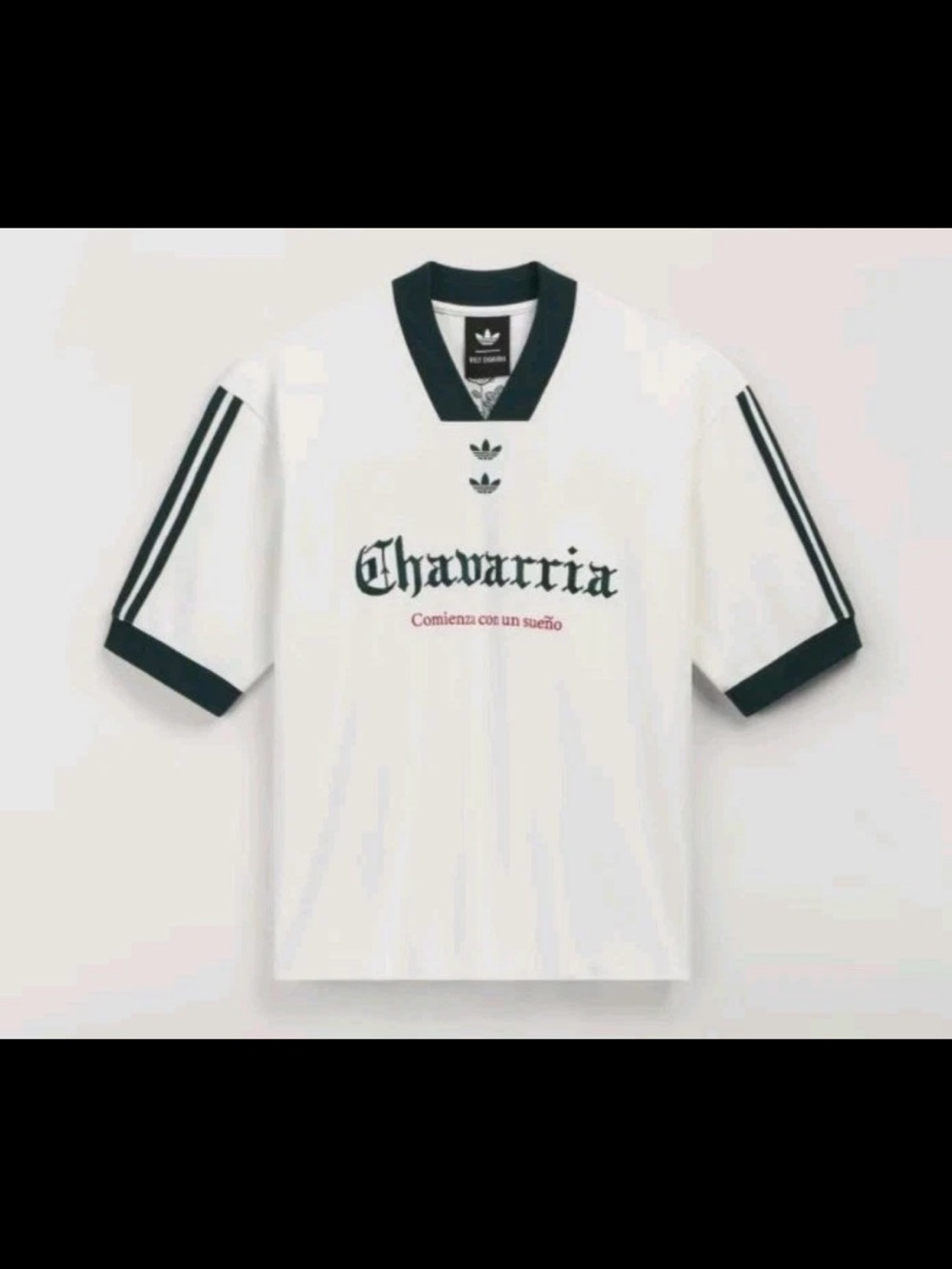 Willy Chavarria/ Adidas White Short-Sleeve Football Shirt